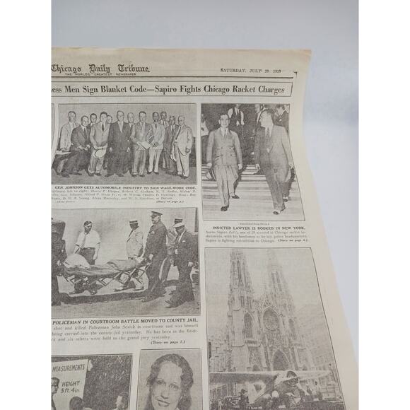 1933 Roosevelt Code Blanks Gen Johnson Automobile Industry Walter Chrysler Plane - Picture 5 of 16